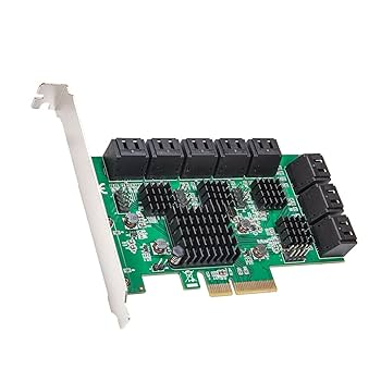 カード4枚 Amazon | 16ポート SATA III - PCIe 3.0 x4 NON-RAID 拡張カード